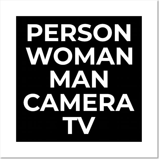 person woman man camera tv Wall Art by Elhisodesigns